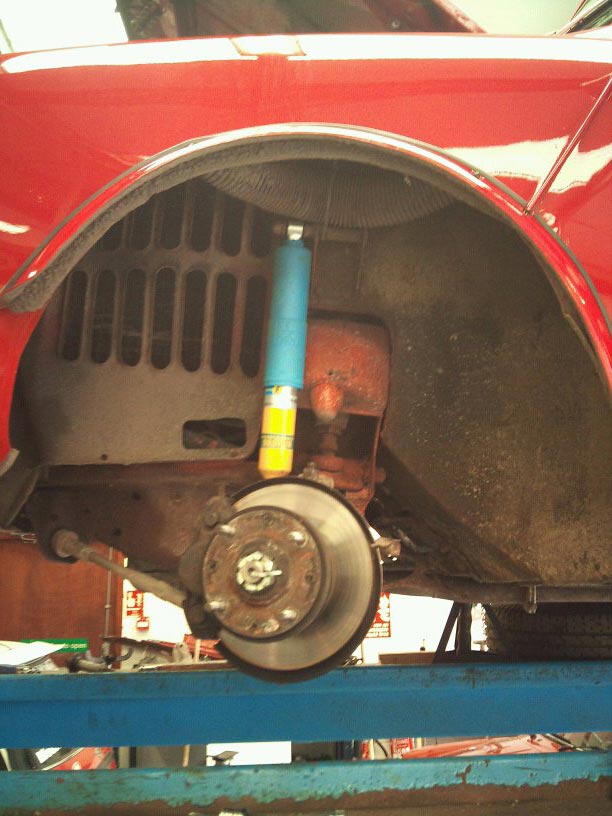 Bilstein Shock Absorder Fitted in Mini Sport Garage